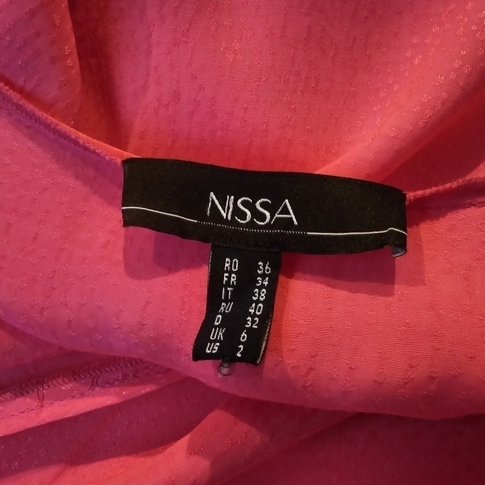 Nissa Pink Over-sized Tunic Blouse with Flutter, Viscose Fabric, Size Medium - Picture 7 of 12
